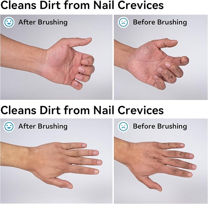 fingernail Brush with Handle Cleaning Supplies Kitchen Cleaning Brush Shoe Cleaner Laundry Brush Small Scrub Brush 4 pcs