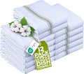 Utopia Towels Grey Dish Towels [12 Pack - 15 x 25 Inches] 100% Ring Spun Cotton Highly Absorbent & Reusable Cleaning Bar, Tea, Kitchen and Dishcloths Set - 200 GSM