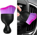 Car Interior Dust Brush, Soft Scratch Free Auto Detailing Brushes, Universal Vehicle Interior Cleaning Tool for Automotive Dashboard, Air Vents, Leather(Double Purple)