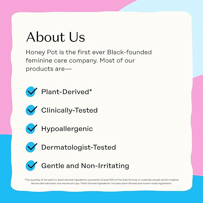 The Honey Pot Company - Feminine Wipes - Daily PH Balancing, Fragrance & Sulfate Free Wipes for Intimate Parts, Body, or Face - Hygiene Products - Sensitive 30 ct (Pack 3)