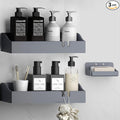 Acrylic Shower Caddy Bathroom Organizer,Rustproof Shower Shelves - No Drilling Wall Mount Shelf, Adhesive Bathroom Storage For Shampoo With Soap Holder 3 Pack