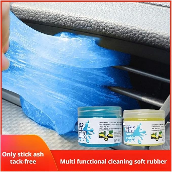 4-Colors Reusable Car Cleaning Gel - Multiuse Keyboard & Air Vent Cleaner for Dirt Removal(E)