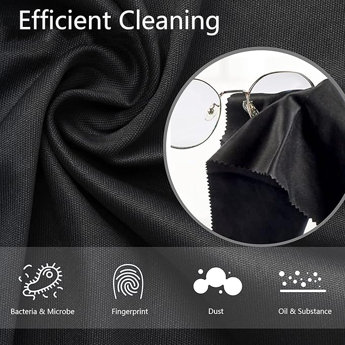 Extra Large Glasses Cleaning Cloths(12"x 12") for Eyeglasses,Sensitive Optics, Electronic Screens, Cell Phones,Lens,Glasses, Camera Lenses| Eyeglass Cleaner Cloths Wipes for All Delicate Surface