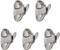 Chrome Cherry NEATERLY Broom and Mop Holder - Stick On Wall Organizer for Bathroom and Kitchen, Optional Screws Included (5-Pack)