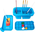 MyLifeUNIT Paint Brush Cleaner, Paint Brush Holder and Organizers with Palette for Acrylic, Watercolor, and Water-Based Paints (Royal Blue)