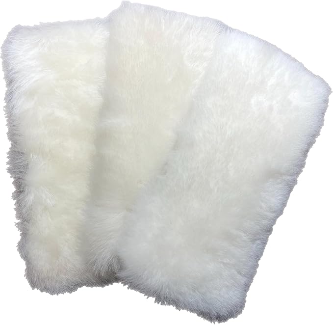 Genuine Lambwool 9" Flat Mop, 3 Refill Pads ONLY, Hardwood, Laminate, Tile & Ceramic Floors, Wet & Dry Use