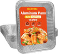 Aluminum Pans Foil Pans, 10 Pack 9x13 Disposable Trays Half Size Heavy Duty Steam Table Tin Foil Trays Food Containers For Cooking, Heating, Meal Prep, Baking, Roasting