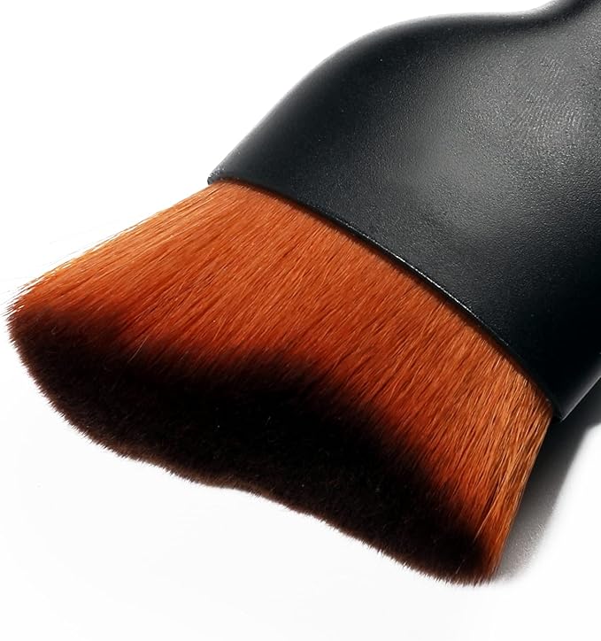 Car Interior Detailing Brush,Soft Bristle Cleaning Brush Car Detailing Brush Dusting Brush,Car Interior Cleaning Tool,Auto Detail Brush Car Dash Duster Brush (Black&Brown)