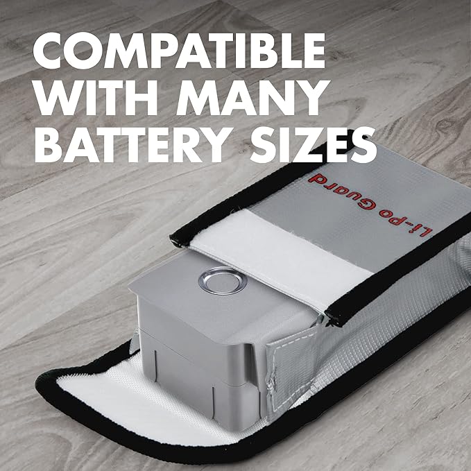 Tenergy 4 Pack, Fire Retardant Lipo Bags, Battery Bags for Charging and Storage, 5.5x3.5x2 inches Each