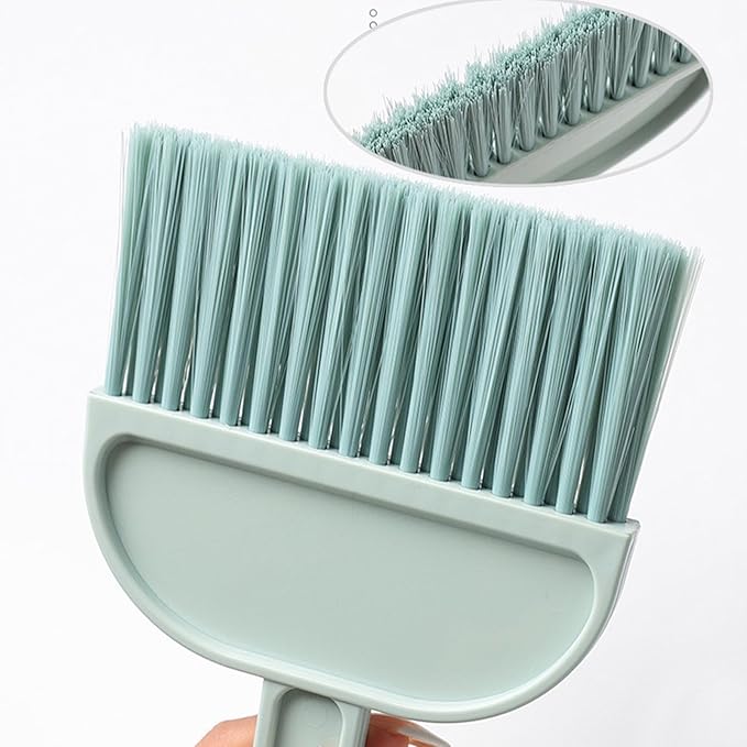 Dust Pan, Compact Lightweight Household Mini Dustpan and Brush Set with Handle,Mini Portable Handheld Dust Pan and Brush Set for Outdoor Sweeping Cleaning Pet Camping Table Keyboards Indoor Desks