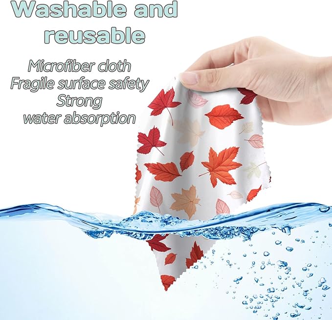 6 PCS Glasses Cleaning Cloth Eyeglass Lens Microfiber Cleaning Cloth Reusable Phone Screens Camera Cute Aesthetic Women Girls(6.3"x6.3")-Pink