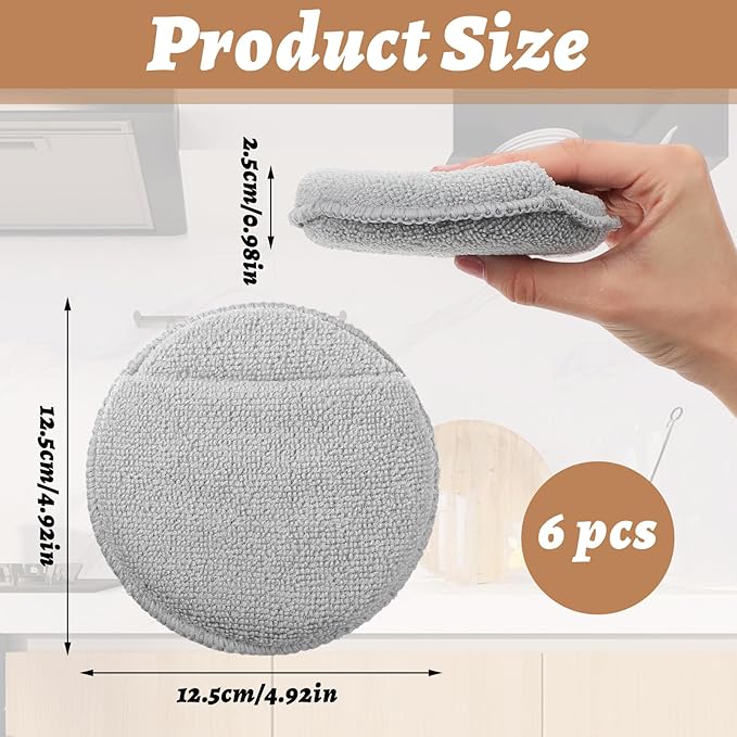 6 Pcs Cutting Board Oil Applicator for Oil Board Reusable Microfiber & Sponge Pads Wood Conditioner Wax Oils Applicator Microfiber Cloth Applicators for Cutting Boards, Wooden Spatula, Spoon 5 Inch