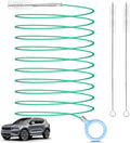 Auto Sunroof Drain Cleaning Tool,394Inch Long Pipe Cleaner for Car,Flexible Tube Cleaning Brush with 2Pcs 7.9inch Cleaning Brush Skinny Pipe Drain Dredge Cleaning Tool for Car Sunroof Wiper Drain Hole