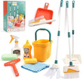 Jenilily Detachable Kids Cleaning Toy Set - Broom, Mop, Dustpan, Brush, Rag Play, Housekeeping Kit, STEM Really Clean Toys Gift for Girls & Boys