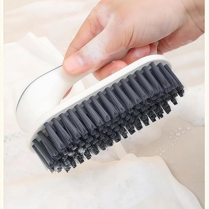 2 PCS Soft Bristle Shoe Brush Set – Long Handle & Short Handle Scrubbing Brushes – Gentle Bristle Cleaner Kit for Sneakers, Canvas Shoes, Laundry, and Household Cleaning
