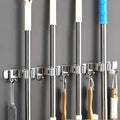 Broom Mop Holder Wall Mount Stainless Steel Tool Hanger Storage Organizer for Home, Kitchen, Garage, Garden, Laundry Room, Bathroom Organization and Storage(4 Racks 5 Hooks)