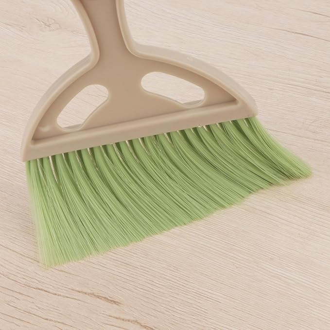 Mini Dustpan and Brush Set Portable Small Broom with Dust Pan Handheld Hangable Whisk Broom and Dust pan for Home, Kitchen, Table, Office, Car 3Pcs (Blue-Green-Pink)