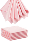 Eyeglass Cleaning Cloth Glasses Cleaner 12Pack Microfiber Lens Cleaner Eyewear Sunglass Wipes for Glass Jewelry Screen Camera Lint Free Thick 5x6 Inch (Pink, 5x6)