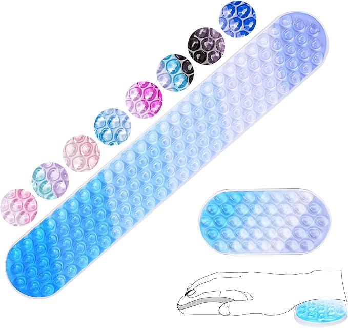 Gel Mouse & Keyboard Wrist Rest Set,Wrist Rest for Computer Keyboard,Mouse Wrist Support,Pain Relief,Cool Touch,Non-Skid