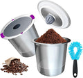 2 Pack Reusable K Cups for Keurig, Stainless Steel Coffee Pod, K Cup Reusable Coffee Pods With Cleaning Brush, Save Pods for Keurig Machine
