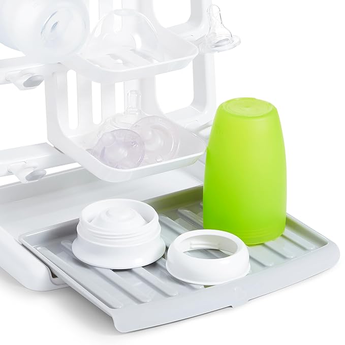 Munchkin® Tidy Dry™ Space Saving Vertical Bottle Drying Rack for Baby Bottles and Accessories, White
