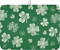 St Patrick's Day Dish Drying Mat 18 x 24 Inch Green Shamrock Dish Drainer Rack Mat Absorbent Microfiber Mats for Spring Lucky Clovers Dish Pad for Kitchen Coffee Bar Decor