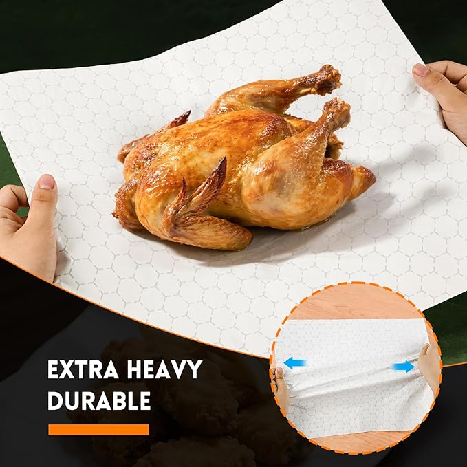 EcoDispose Pre-Cut Insulated Foil Sandwich Wrap Sheets Grease-Resistant for Hot Food (14" x 16",100 PCS)