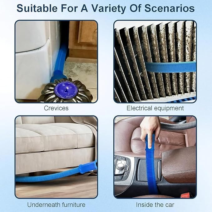 New Dryer Vent Cleaning Kit for Vacuum, Universal Dryer Lint Vacuum Attachment with Long Flexible Hose & Brush, Dryer Lint Vac Attachment for Quick Lint Removal, for Most Vacuum Cleaners (1PC)