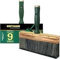 Deck Stain Brush, 9 Inch Deck Paint Brush with Threaded Handle for Extension Pole, Wide Large Brushes for Staining Wood, Fence, Walls, Lime Wash Paint Brush