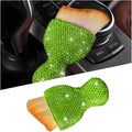 Bling Car Detailing Brush, Crystal Rhinestone Non-Scratch Vehicle Cleaning Dust Brush for Air Vent & Dashboard, Soft Bristles Automotive Interior Cleaning Tool, Universal Fit (Light Green)