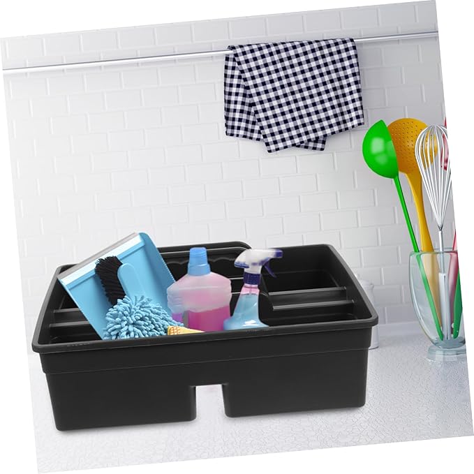balacoo 1pc Compartment Plastic Cleaning Tool Carrier Compact Organizer for Cleaning Supplies for Home Bathroom and Kitchen Use Practical Storage for Efficient Tasks