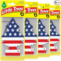 LITTLE TREES Car Air Freshener | Hanging Tree Provides Long Lasting Scent for Auto and Home | Vanilla Pride | Red White and Blue, 24 Air Fresheners