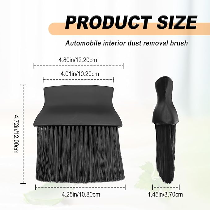 Car Detailing Brush with Ultra Soft Bristles Automotive Interior Cleaning and Dusting Tool for Dashboard Air Vents Leather Computer and Scratch Free Surfaces (Black)