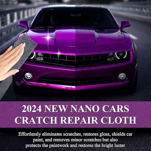 Nano Sparkle Cloth Car Scratch Remover Set,Magic Nano Sparkle Cleaning Cloth Car Scratch Remover,Nano Sparkle Cloth and Car Scratch Repair Paste for Deep Scratch Repair
