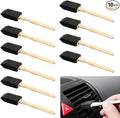 10 PCS Car A/C Vent Cleaning Brushes, 5.51" x 0.98" Sponge Duster with Handle, Scratch-Resistant Car Cleaning Brush, Universal Exterior and Interior Detail Cleaning Tool for Cars (Black)