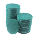 4 Inch 180 Grit Drill Brush Scrubber Scouring Pads, 20 Pcs Hook & Loop Power Scrubber Scour Pads for Rotary Tools, Random Orbital Sander (Green)