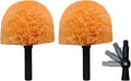 2 Pack Tockrop Twist-On Cobweb Duster Head Brush – High Efficiency Spider Web Brush with Universal Joint for Outdoor & Indoor Corner Web Cleaning – Fits Standard Acme Threaded Poles – Brush Head Only