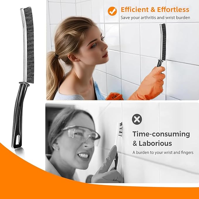 Crevice Cleaning Brush, Multifunctional Hard-Bristled Gap Scrub Brush, 2025 New Multifunctional Gap Cleaning Brush Tool, Dead Corners Brushes for Bathroom Kitchen Tiles Window Door
