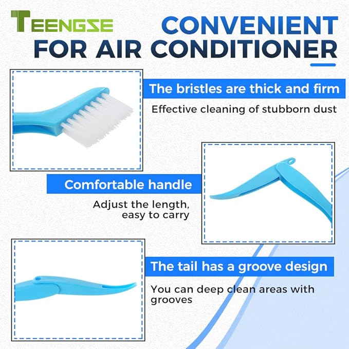 7PCS Air Conditioning Brush Set, FCR6 Fin Comb Tool, Radiator Condenser Fin Comb, Stainless Steel Air Conditioner Condenser Fin Comb for Cleaning AC Evaporator Radiator Refrigerator