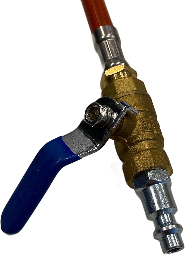 Professional 15' Quick Connect Hose for Dryer Vent Cleaning with Reverse and Forward Skipper Air Balls, Brass Fittings