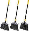 Yocada Commercial Broom Outdoor Indoor Commercial 3 PCS for Courtyard Garage Lobby Mall Market Floor Home Kitchen Room Office Pet Hair Rubbish 54Inch