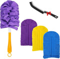 2026 New 360° Electrostatic Duster Refills - Washable & Reusable, High-Density Microfiber, Fits Most Standard Duster Handles, for Home Office Car High Adsorption Duster (1 Handle + 3 Refills)