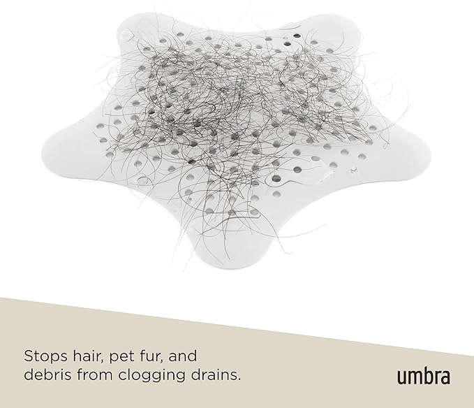 Umbra Starfish Drain Cover/Hair Catcher, White