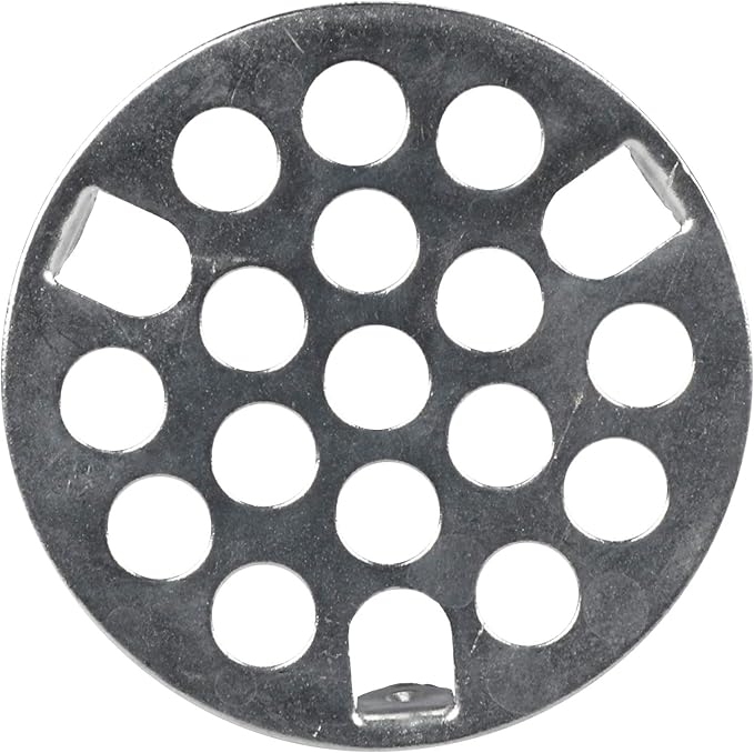 Danco 80062 9D000 1-5/8" Metal Drain Strainer, Chrome, Brass , White
