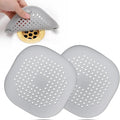 Upgraded Silicone Shower Drain Hair Collector, 2-piece Square Drain Cover with Strong Suction Cup, Anti Clogging Hair Filter for Bathtub, Bathroom Shower, and Kitchen Sink, Easy to Clean and Reuse