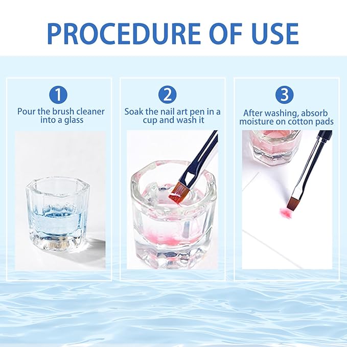 Nail Brush Cleaning Solution - 40ml Nail Art Brush Cleaner for Manicure Products,Nail Brush Cleaning Easily Better Used for Nail Art Design Nail Painting Brush