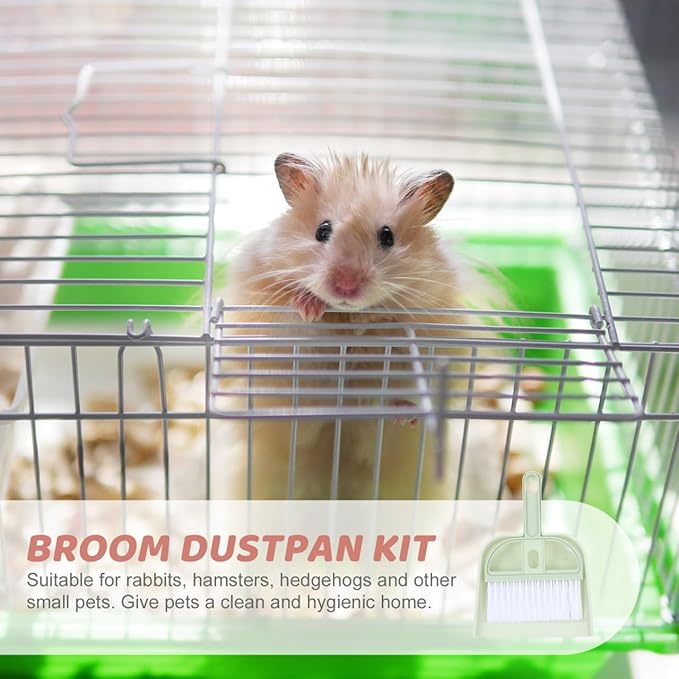 Mini Broom and Dustpan Set Compact Desktop Cleaning Tools with Ergonomic Handle for Household and Small Pet Cleanup