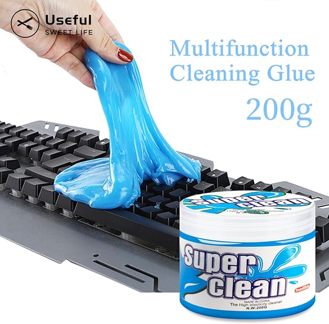 Cleaning Gel for Cars - Car Vent Keyboard - Dust Clear Kit, Home and Office Electronics, Reusable And Durable, Auto Air Vent Interior Detail Removal Putty, Speakers, Printers, Keyboards(2-Pack)