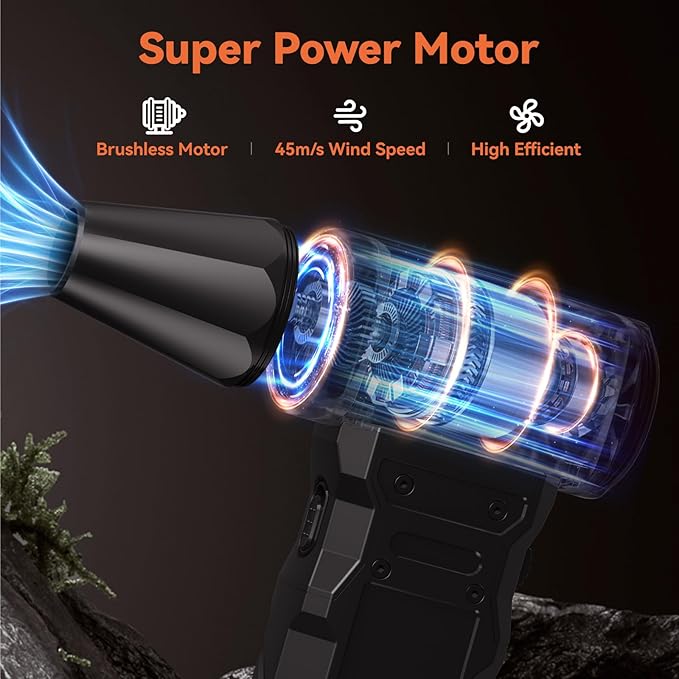 Compressed Air Duster-100000RPM Electric Air Duster for PC&Keyboard Cleaning，3-Speed Cordless Turbo Fan Rechargeable Reusable Compressed Air Blaster, Air Bed, Outdoors, Home.X3