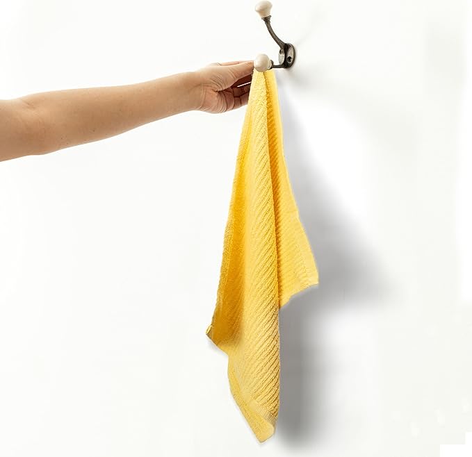 Textila Bar Mop Towels 12x12 Inch – Lemon Yellow – Pack of 10 - Cotton Dish Cloths & Cleaning Towels for Kitchen, Bar, Restaurant, Household Use – Absorbent, Durable, Reusable